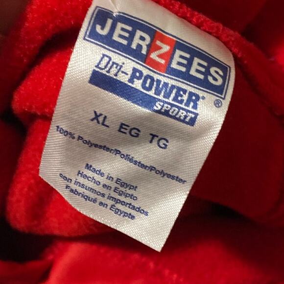 Wells Fargo Bank Hoodie Logo Sweatshirt Red Gold Size XL JERZEES Extra Large Dri - Picture 5 of 7